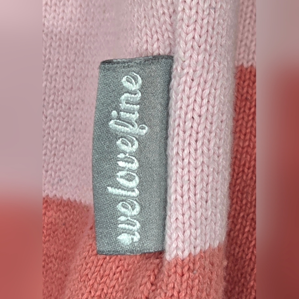 RARE BEE AND PUPPYCAT WE LOVE FINE STRIPED KNIT SWEATER. - Picture 4 of 6